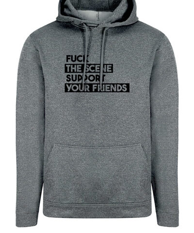 sudadera gris fuck the scene